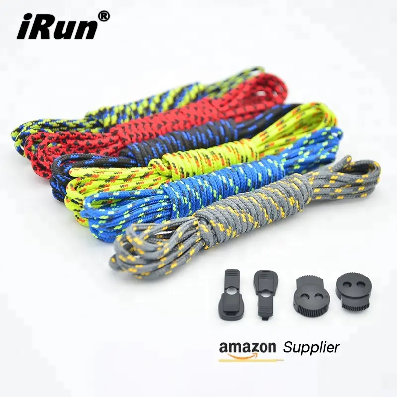 IRun Amazon mejor-venta rastro No corbata de cordón de cierre senderismo cordones sistema logotipo personalizado proporcionar Amazon servicio de entrega