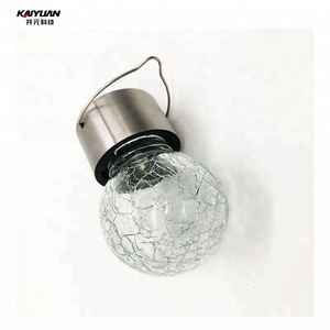 Nuevo estilo de Decoración led crackle glass energía solar lights jar - Product Image 5