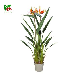 110cm Décor À La Maison <span class=keywords><strong>Strelitzia</strong></span> Artificiel <span class=keywords><strong>Plante</strong></span> Y8498-18-2-3P Avec Fleurs - Product Image 2