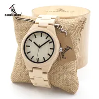 BOBO VOGEL trendy 100% natuurlijke maple handgemaakte mannen houten horloge