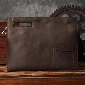 <strong>Men's</strong> Business <strong>Handbags</strong> Pu Leather Vintage Clutch Bag <strong>Handbag</strong> Zipper Luxurious <strong>Handbag</strong> <strong>for</strong> <strong>Man</strong> - Product Image 2
