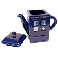 Théière BRT avec détails 3D « Cabine téléphonique publique de la police » 750 ml/25 oz en céramique