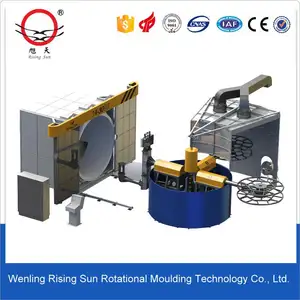 Plastic Rotomolding Machinery 3.5m Turrent Rotomolding Plastic Rolling Machine Machine For Making Wholesale Flower Pots