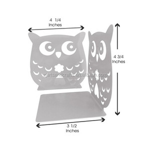 Modern Metal White Cheap Owl <strong>Bookend</strong> for Back to School - Product Image 2