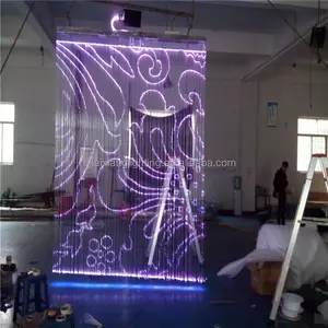 diy 2d sparkle flower fiber optic fibre chandelier curtain light