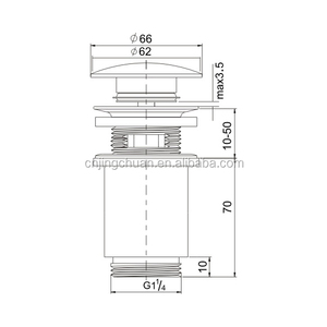 <span class=keywords><strong>Desague</strong></span> tipo <span class=keywords><strong>push</strong></span> para lavatorio <span class=keywords><strong>de</strong></span> 1 1/4"x15" con rebose en bronce - Product Image 2