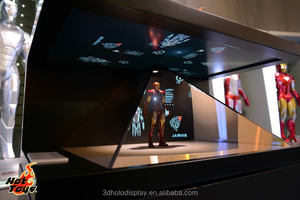 Présentoir pyramidal à hologramme à 3 faces de 22 pouces, boîte Holo en verre, équipement publicitaire holographique 3D au format <span class=keywords><strong>16</strong></span>:<span class=keywords><strong>9</strong></span> - Product Image 5