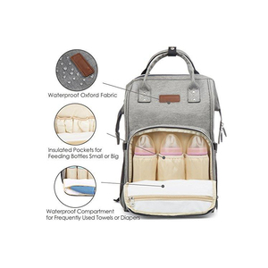 Voyage Sac À Langer Sac À Dos USB <span class=keywords><strong>Port</strong></span> de Charge Sac À Langer Mère Bébé Sac À Langer - Product Image 3