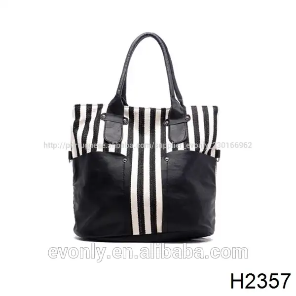 H2357 designer inspirado saco de mão de lona pu couro cores juntar-se em saco de couro