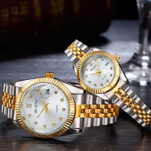 Mens देखो स्टेनलेस स्टील फैशन घड़ी दो टोन घड़ी विभिन्न आकार 1178162