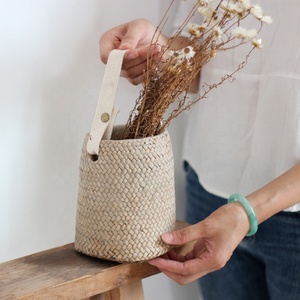 Vente en gros de pots de fleurs en ciment avec poignée en <span class=keywords><strong>bambou</strong></span> pour la décoration intérieure, bon <span class=keywords><strong>prix</strong></span> pour le jardinage. - Product Image 6