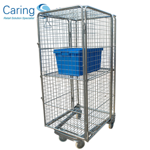 Prix d'usine Conteneur à roulettes en acier à 4 côtés / cage à roulettes Conteneur à roulettes en acier Chargement 500 kg-600 kg - Product Image 2
