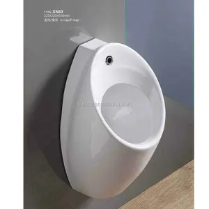 Sensor Otomatis Pria Urinoir Mangkuk Wall Hung Dipasang Satu Potong Keramik Urinal