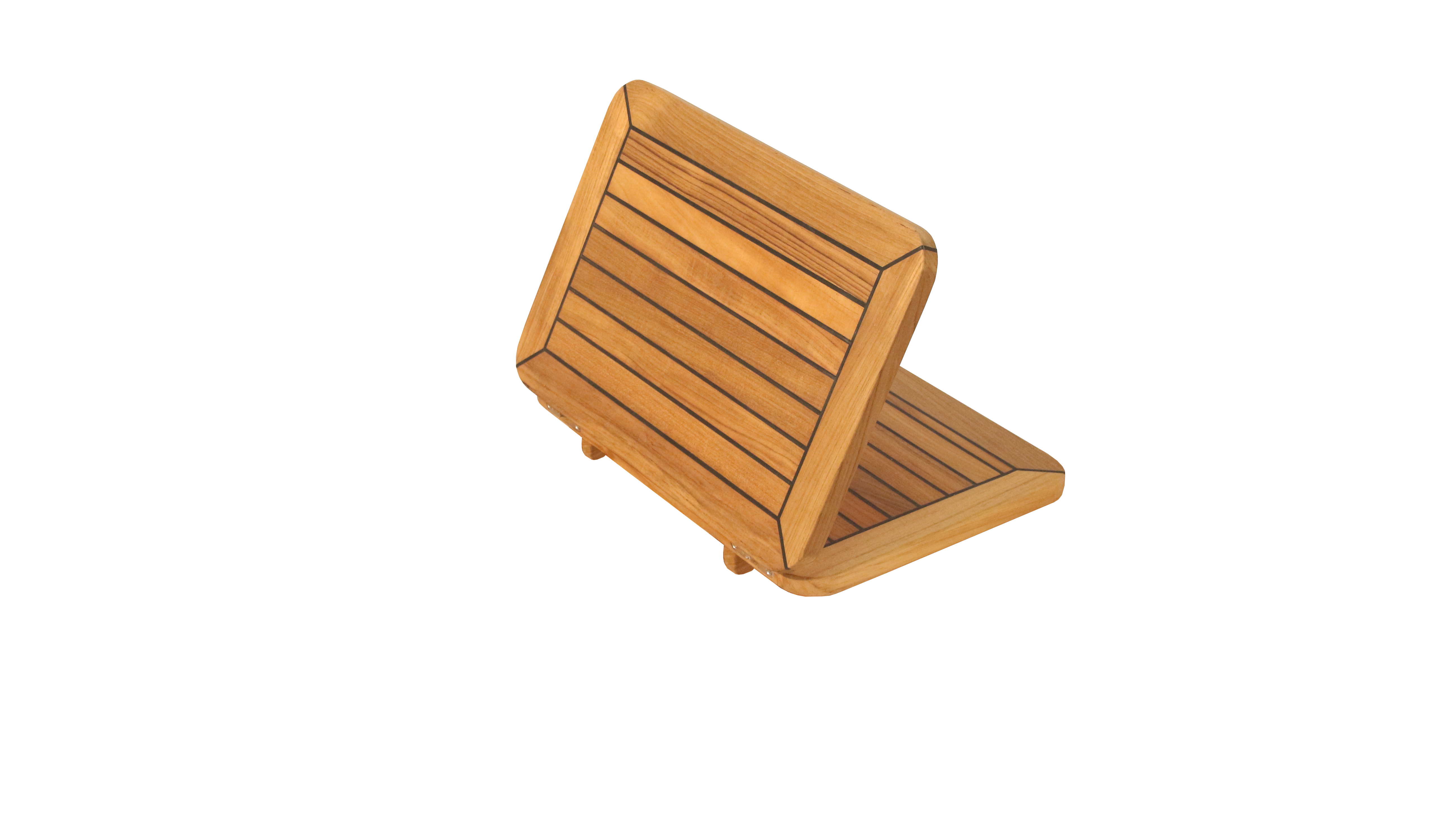 Table Pliante Rectangulaire En Teck - 2 Ailes - Pour Bateau, Camping-Car, Jardin - Neuf