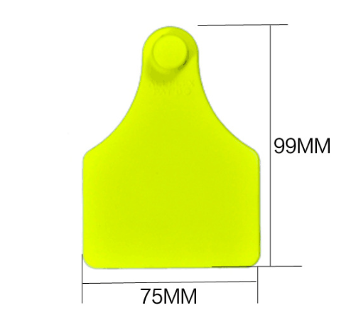 Ушная бирка для животных, 99*75 мм, Ушная бирка из ТПУ для коровы/крупного рогатого скота с лазерной печатью для молочной фермы