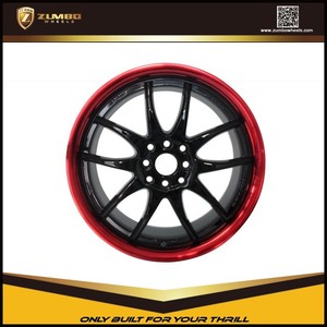 ZUMBO S0048 Molino Negro Habló + Recubrimiento Rojo Del Coche 17 "Llantas De Aleación - Product Image 1