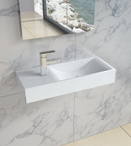 <span class=keywords><strong>Lavandino</strong></span> per vaso da <span class=keywords><strong>bagno</strong></span> ad angolo con montaggio a parete piccolo rettangolo bianco <span class=keywords><strong>Corian</strong></span> sopra il bancone lavello per nave bacino d'arte B12 - Product Image 3