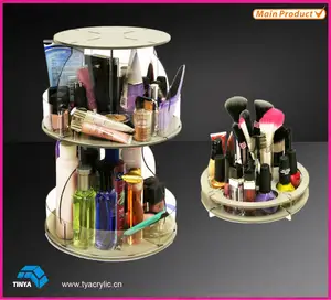 Gute qualität acryl beste tabletop spinning cosmetic schönheit make-up veranstalter arbeitsplatte