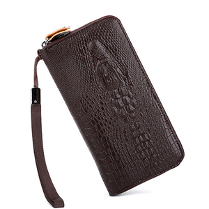 Commercio all'ingrosso della fabbrica degli uomini di modo del sacchetto di frizione lungo <span class=keywords><strong>portafoglio</strong></span> in pelle di coccodrillo tendenza testa della chiusura lampo del raccoglitore di grande capacità - Product Image 2
