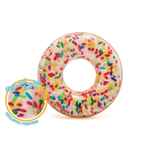 Hochwertige große benutzer definierte aufblasbare Sprinkle Donut Tube Wasser Pool Spielzeug Float Swim Ring