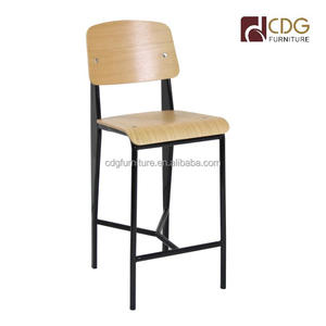 Jean Prouvé estándar de silla muebles silla de diseño réplica moderna barra de metal taburete para la gente pesada - Product Image 1