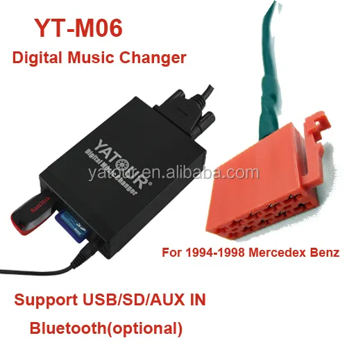 yatour kỹ thuật số cd changer xe bộ chuyển đổi âm thanh Mercedes Bens 10 pin plug