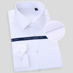 TONGYANG Nuova Camicia Formale da Uomo Senza Stiratura in Puro Cotone, Maniche Lunghe, Colletto Quadrato, Comoda e Tinta Unita - Product Image 6