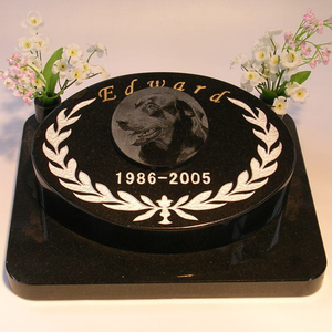 Monument funéraire miniature en pierre de marbre blanc pour animaux de compagnie, pierre tombale pour chien, pierre tombale pour chat, avec photo - Product Image 6