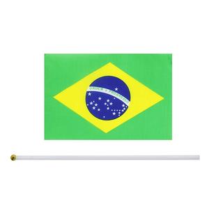 Al por mayor 100% poliéster para fans de fútbol Brasil coche ventana bandera con bandera de polo - Product Image 6
