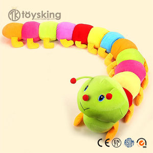 कारखाने कम मोक सस्ते कैटरपिलर नरम खिलौना फैशन प्यारा रंगीन भरा हुआ प्लश कैटरपिलर कस्टम - Product Image 2