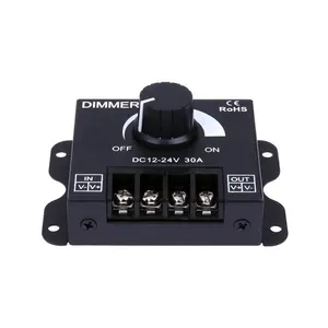 Manual Dimmer Switch CE RoHS untuk Lampu LED 30A 12 V 24 V 5050 3528 2835 5630 5054 LED Flex strip Peredupan
