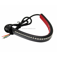 Bande lumineuse Flexible universelle à 32LED pour motos, 1 paire, feu de Stop, clignotant, feu de plaque d'immatriculation, rouge + ambre
