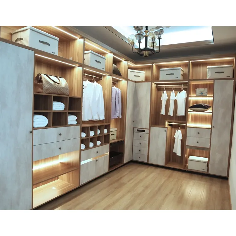 Moderna in legno massiccio armadio camera da letto fai da te armadio guardaroba mobili camera da letto