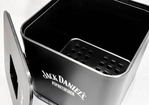 Đen Quảng Trường Acrylic Nhựa Đôi Tường Ice <span class=keywords><strong>Bucket</strong></span> Với Nắp - Product Image 3