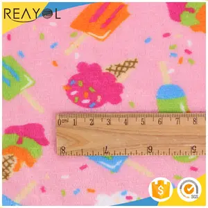 Mềm ice cream pattern nhung terry lông cừu vải san hô fleece chăn vải