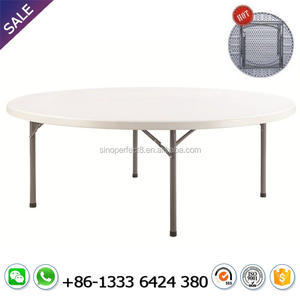 Venta directa de fábrica al aire libre del banquete de boda de jardín, restaurante blanco plegable de plástico redonda de mesa de - Product Image 2