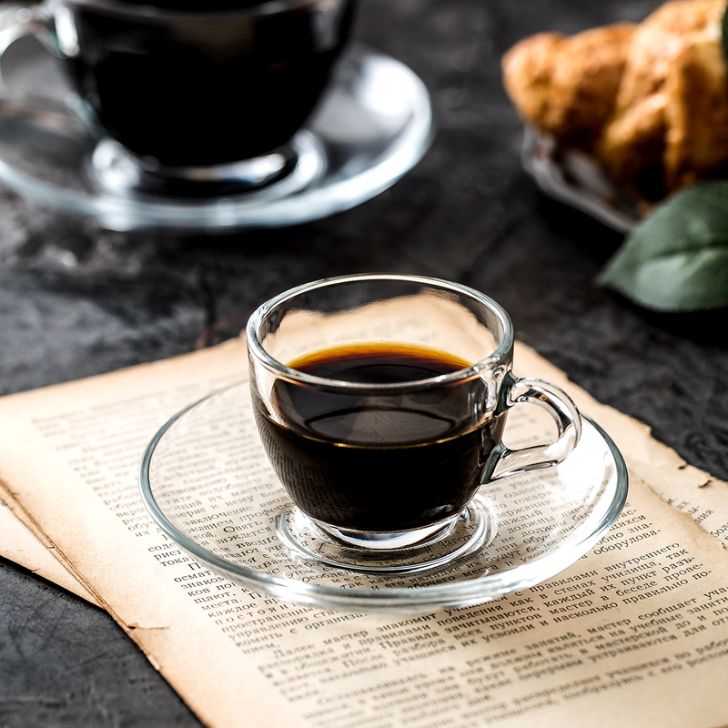 Wholesale coffee cup with saucer glass Friendly High Quality Coffee Mug Tea Cup