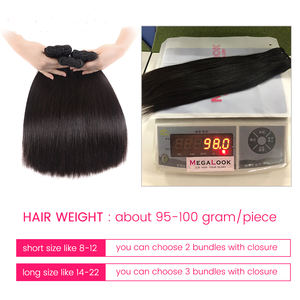 Extensiones de Cabello Humano Virgen <span class=keywords><strong>Brasileño</strong></span> Liso Sin Procesar de Doble Trama de Guangzhou Guarantee Hair con Cierre - Product Image 4