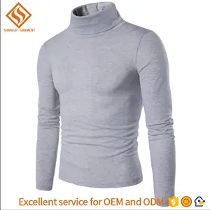 Printemps dernières conceptions de chandail pour les hommes, manches longues hommes 12GG tricot plaine pull chandail chemise - Product Image 1
