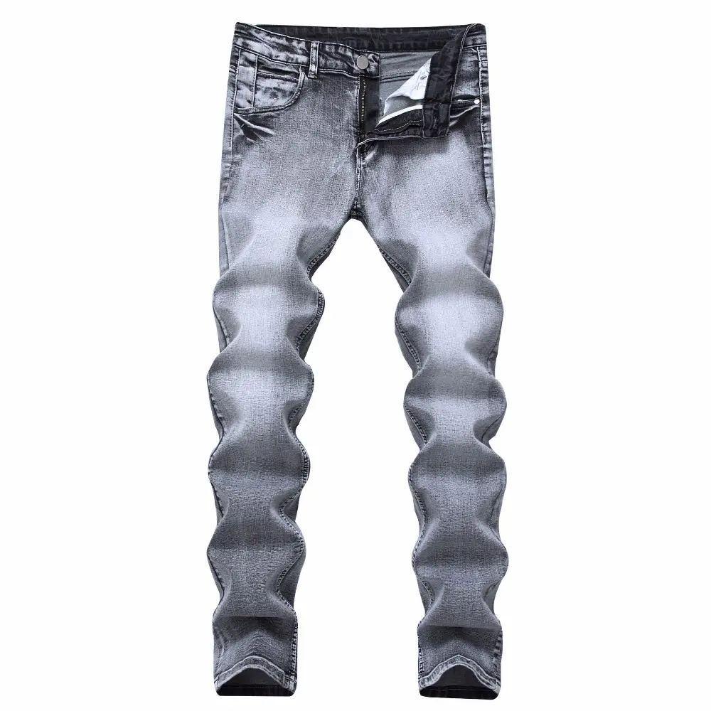 Hellgraue Stretch-Jeans hose für Herren Slim Nostalgia Men Jeans