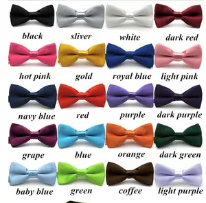 New Boys Girls School Fashion Bow tie For Kids Bowtie Solid Candy Colorful bow tie