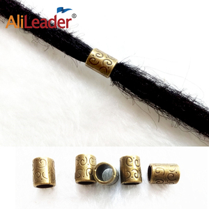 Anneau en forme de balle de couleur cuivrée, prix de gros AliLeader, perles métalliques pour dreadlocks - Product Image 5