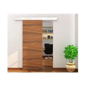 Quarto sala de estar piso guia kit de hardware porta do celeiro de correr de madeira
