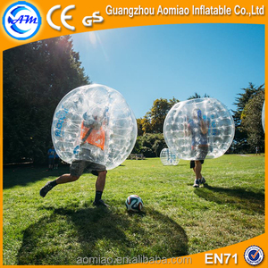 Alta calidad 1.0 0.7mmtpu loco deporte del vientre traje la inflación, bola de la burbuja para el fútbol - Product Image 1