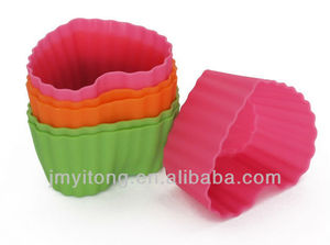 Offre Spéciale Antiadhésif Coloré Sans BPA Silicone Muffin Gâteau Moules À Gâteau Rond Boulangerie Pâtisserie tasses gâteau - Product Image 5