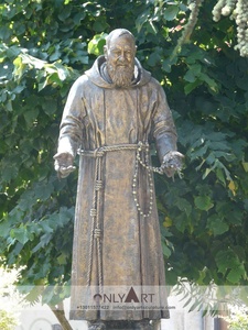Statue du Saint père Pio, <span class=keywords><strong>Sculpture</strong></span> personnalisée, célèbre église religieuse, Saint père Pio