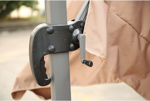 Sombrilla grande cuadrada de alta calidad, 3m x 3m, poste lateral, doble, de aluminio - Product Image 6