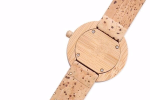 Venta al por mayor de Relojes de Madera Reloj de Bambú Barato Japón Movimiento Banda de Corcho Reloj de Madera Hombres - Product Image 6