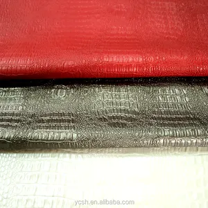 Proveedor de china de cuero de piel de cocodrilo material de cuero sintético para las bolsas