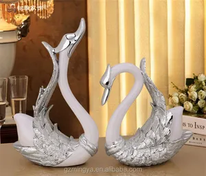 Favor de la boda de venta al por mayor regalo de boda de la resina Cisne animal para la decoración de la casa